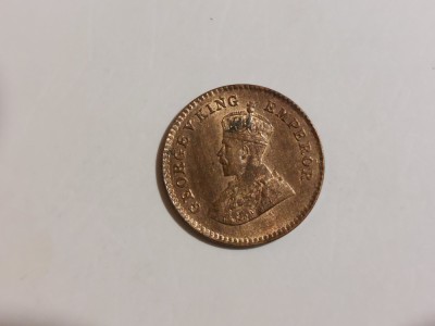 India Anna 1/4 cent 1924 moneda foto