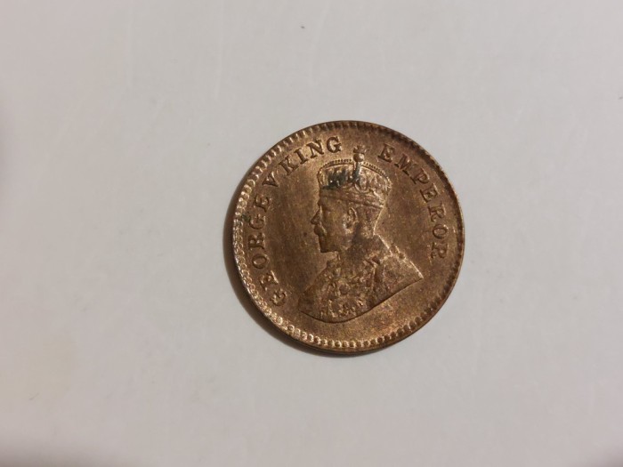 India Anna 1/4 cent 1924 moneda