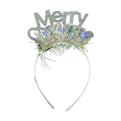 Bentita/cerc mery cristmas, cu beteala unisize, gri foto