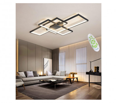 Plafoniera cu LED MQW, Negru, lungime 140cm [Clasa de energie D] - RESIGILAT foto