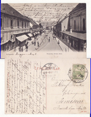 Cluj - 1907- animata, rara foto