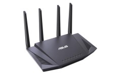 ROUTER ASUS wireless, 3000 Mbps, porturi Gigabit x 4, antena externa x 4, AX3000, dual band, &amp;quot;RT-AX58U&amp;quot; (timbru verde 0.8 lei) foto