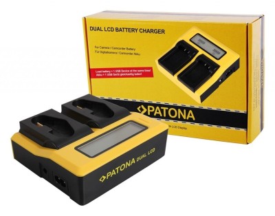 Patona Dual LCD USB incarcator pentru Canon LP-E4 LP-E19 EOS 1D 1DS Mark III 1D Mark IV 1DX Mark II foto