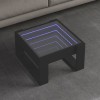 VidaXL Măsuță de cafea cu LED infinity, negru, 50x53x30 cm 847624
