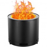 Incalzitor terasa fara fum, Vivatechnix Otel inoxidabil, Diametru 490 mm, Inaltime 390 mm, Negru