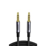 CABLU audio Ugreen, &quot;AV183&quot; stereo 4-pini (3.5 mm jack T/T), conectori auriti, 1.5m, braided, negru &quot;20497&quot; (timbru verde 0.18 lei) - 6957303824977