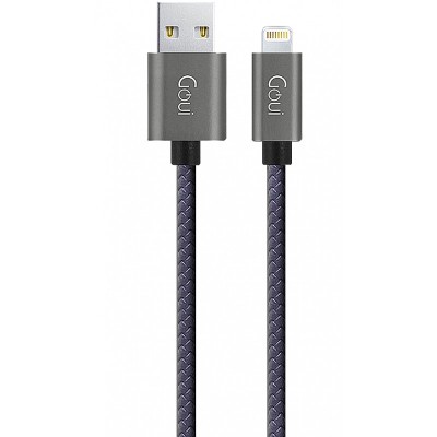 Cablu Date si Incarcare USB la Lightning Goui, 1 m, Negru G-8PINFASHIONBK foto