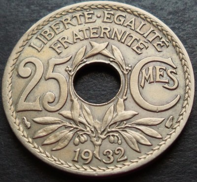 Moneda istorica 25 CENTIMES - FRANTA, anul 1932 *cod 2991 A foto
