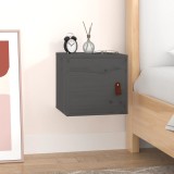 Dulap perete Gossi, 31.5x30x30 cm, lemn masiv pin, gri, suspendat, 1 raft, depozitare, design flexibil