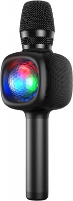 Microfon OneOdio, wireless, conectare prin Bluetooth 5.2, sensibilitate -52 dB, acumulator 1800 mAh, karaoke | Iluminare | 4 moduri voce, negru, &amp;quot;Bopm foto
