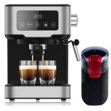 Pachet Espressor manual Cappucino One Touch, 1100W, 1,5 L, 15 Bari + Rasnita De Cafea Cg9101B18, Studio Casa