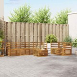 vidaXL Set mobilier gradina 7 piese Lemn Masiv Acacia Natural Canapele Exterior Rezistent Intemperii