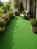 Cumpara ieftin Gazon Artificial Verde Basic 7mm, 1x1m, Antialergic, Polipropilena - Curte, Terasa, Balcon, Piscina