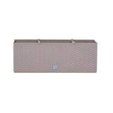 Cumpara ieftin Jardiniera decorativa, sistem irigare, imitatie ratan, cafeniu, 30 L, 60x25x24 cm, Rato Case, Prosperplast