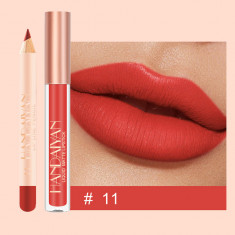 Set 2 in 1 Ruj Lichid Mat & Creion Contur Buze Handaiyan Lips Kit #11