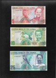 Set Bancnote Gambia: 5, 10, 25 Dalasis UNC - Colectie Numismatica