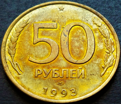 Moneda 50 RUBLE - RUSIA, anul 1993 * cod 359 A = patina superba foto