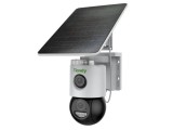 Camera de supraveghere cu SIM 4G, panou solar si baterie, rotire de pe mobil, microfon, difuzor, 2 lentile de 3MP+3MP, micro SD, IP65, Tiandy Color Ma