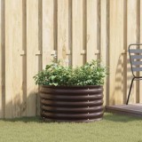 Răsad pentru Grădină Maro 80x80x44 cm din Oțel Galvanizat