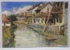 Nicolcea Spineni - Dambovita 1860, Ulei pe Carton, 45x34.5cm, Pictura Semnata
