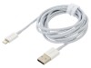 Cablu Apple Lightning USB A 2m alb textil 2,4A, Baseus