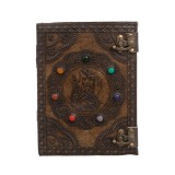 JURNAL MIC DE RECUNOȘTINȚĂ &Icirc;NNOBILAT CU 7 CRISTALE CHAKRALE | 20 x 16 cm
