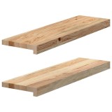 Cumpara ieftin Pervaz 2 buc lemn masiv de stejar netratat 70x20x2 cm