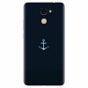 Husa silicon pentru Huawei Enjoy 7 Plus, Blue Navy Anchor Illustration Flat