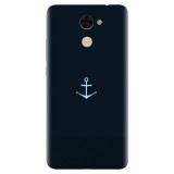 Husa silicon pentru Huawei Enjoy 7 Plus, Blue Navy Anchor Illustration Flat