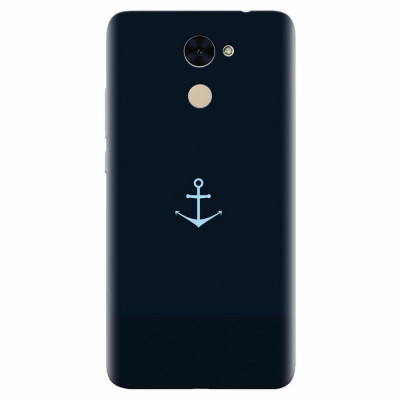 Husa silicon pentru Huawei Enjoy 7 Plus, Blue Navy Anchor Illustration Flat foto