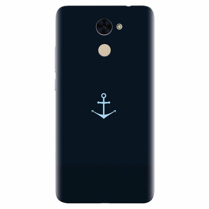 Husa silicon pentru Huawei Nova Lite Plus, Blue Navy Anchor Illustration Flat