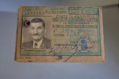 Carte de Identitate 12 Calatorii Tren de Persoane CFR - 1948 foto