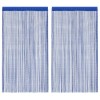Draperii cu franjuri, 2 buc., 140 x 250 cm, albastru