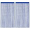 Draperii cu franjuri, 2 buc., 140 x 250 cm, albastru