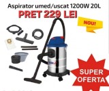 Aspirator profesional uscat umed, 1200W 20L DEDRA
