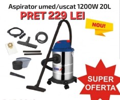 Aspirator profesional uscat umed, 1200W 20L DEDRA