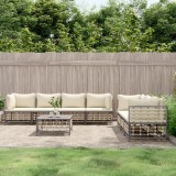 VidaXL Set mobilier de grădină cu perne, 8 piese, antracit, poliratan 3186706