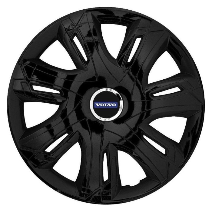 Set 4 capace roti Supernova black laquered R16 Compatibil Cu Volvo