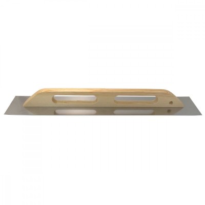 Gletiera inox, maner din lemn lung, 13x68 cm foto