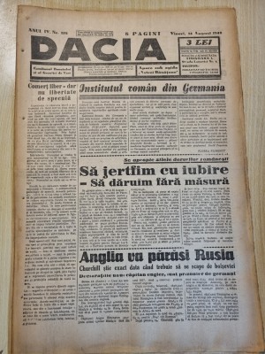 Dacia 14 august 1942-art. campia turzii,beius,stiri al 2-lea razboi mondial foto