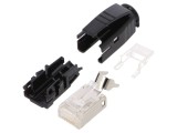 Mufă RJ45 8P8C Cat 6a Ecranată Aurită