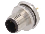 Soclu M12 3-Pin THT IP67 250V