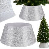 Masca decorativa pentru suport brad 60 cm argintie Ruhhy