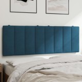 vidaXL Pernă tăblie de pat, albastru, 140 cm, catifea