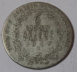 Prusia, 1&frasl;6 Thaler 1816 A, Frederick William III.