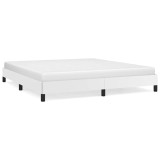 Cumpara ieftin Cadru de pat, alb, 160x200 cm, piele ecologica