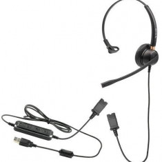 Casca call center Tellur Voice 510N, monoaural, USB (Negru)