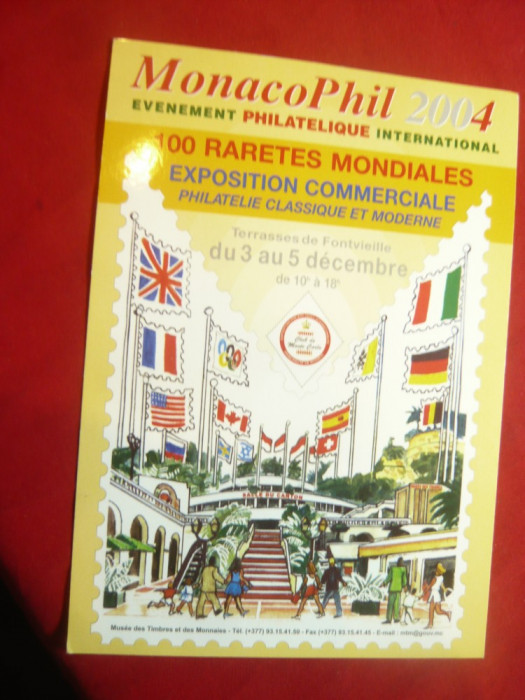 Ilustrata -Expozitia Filatelica Mondiala Monaco-Phil 2004