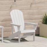 vidaXL Scaun Adirondack Alb 74x82x91 cm HDPE