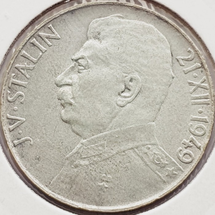 568 Cehoslovacia 50 korun 1949 Josef V. Stalin km 28 argint